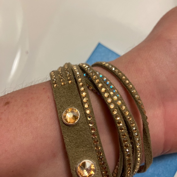 Wrap Around Tan Bracelet by Touchstone Crtystal - Picture 4 of 6